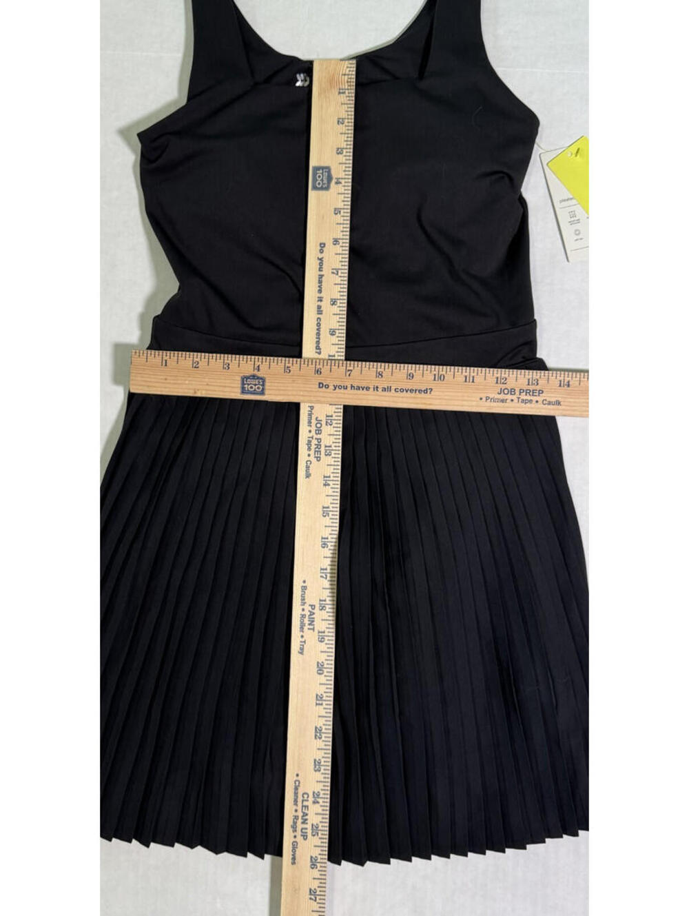 All in Motion Black Pleated Tennis Dress Built in Shorts Shelf Bra Women's Small - Picture 4 of 8